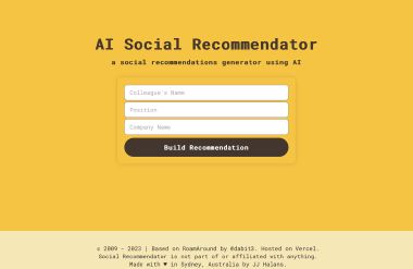 AI Social Recommendator