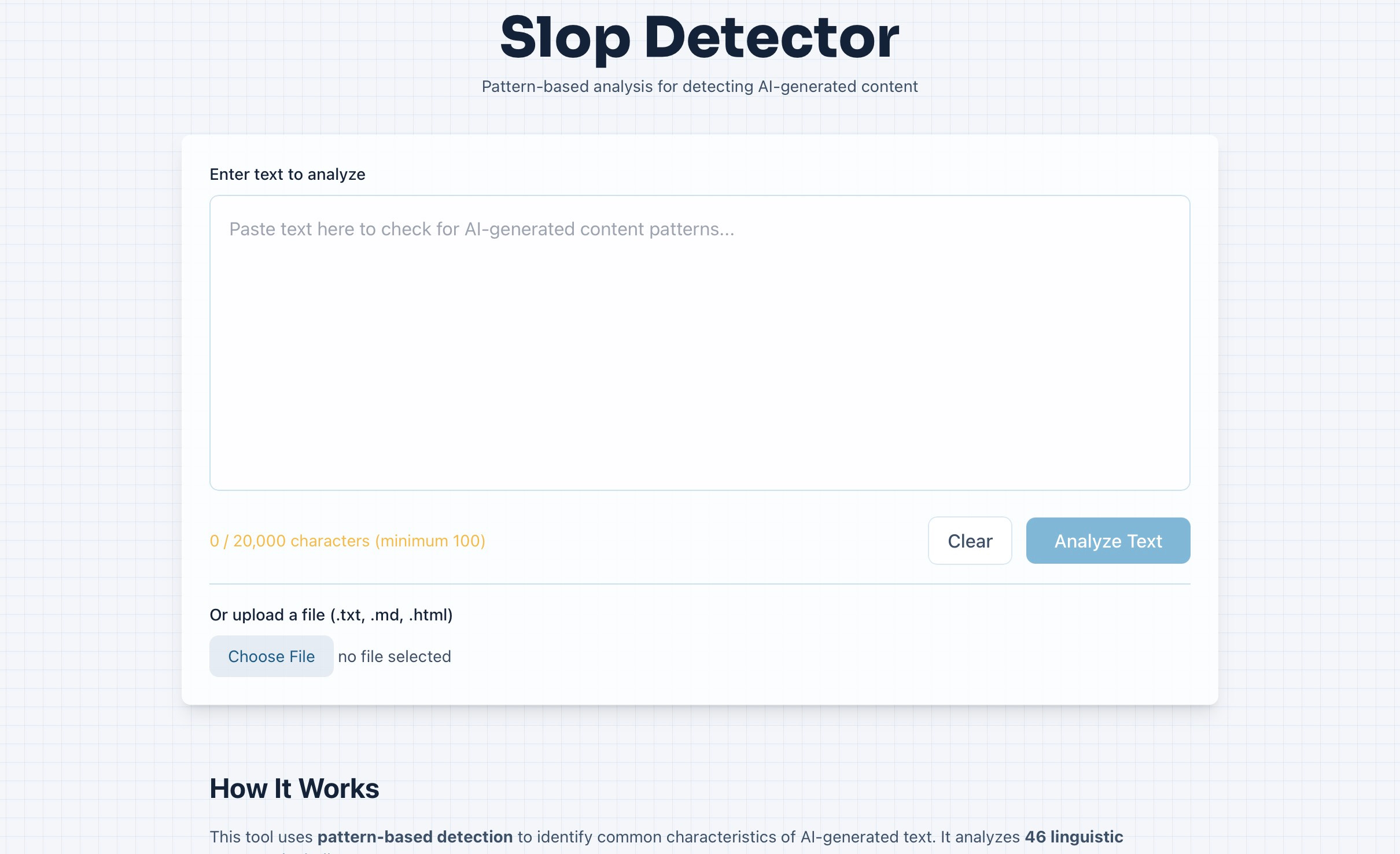 Slop Detector